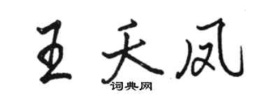 骆恒光王夭凤行书个性签名怎么写