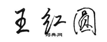 骆恒光王红圆行书个性签名怎么写