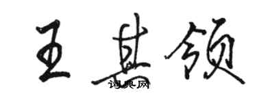 骆恒光王其领行书个性签名怎么写