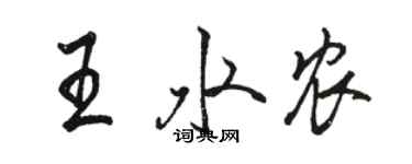 骆恒光王水农行书个性签名怎么写