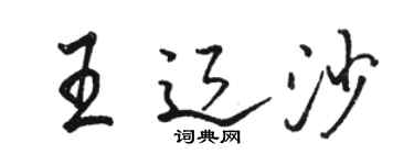 骆恒光王辽沙行书个性签名怎么写