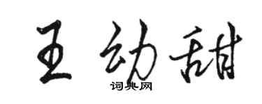 骆恒光王幼甜行书个性签名怎么写