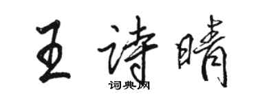 骆恒光王诗晴行书个性签名怎么写