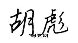 王正良胡彪行书个性签名怎么写