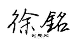 王正良徐铭行书个性签名怎么写