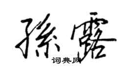 王正良孙露行书个性签名怎么写