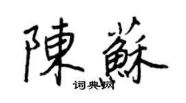 王正良陈苏行书个性签名怎么写