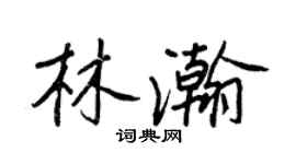 王正良林瀚行书个性签名怎么写