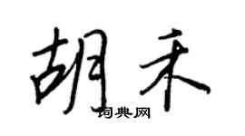 王正良胡禾行书个性签名怎么写