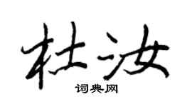 王正良杜汝行书个性签名怎么写