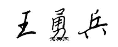 王正良王勇兵行书个性签名怎么写