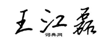 王正良王江磊行书个性签名怎么写