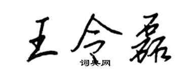 王正良王令磊行书个性签名怎么写