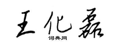 王正良王化磊行书个性签名怎么写