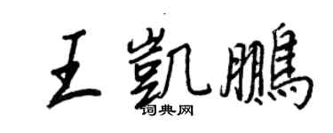 王正良王凯鹏行书个性签名怎么写