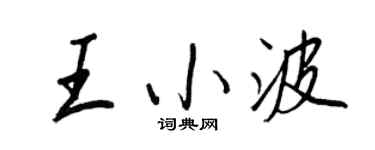 王正良王小波行书个性签名怎么写