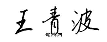 王正良王青波行书个性签名怎么写