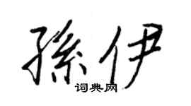 王正良孙伊行书个性签名怎么写