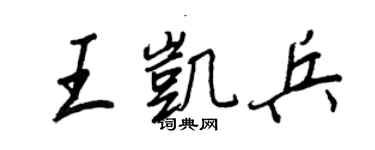 王正良王凯兵行书个性签名怎么写