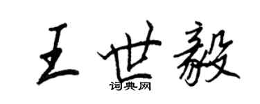王正良王世毅行书个性签名怎么写