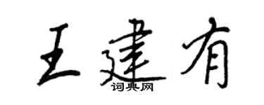 王正良王建有行书个性签名怎么写