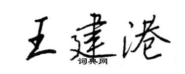 王正良王建港行书个性签名怎么写