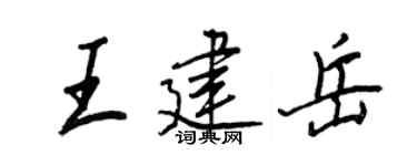 王正良王建岳行书个性签名怎么写