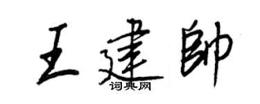 王正良王建帅行书个性签名怎么写