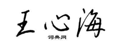 王正良王心海行书个性签名怎么写