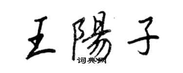 王正良王阳子行书个性签名怎么写
