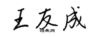 王正良王友成行书个性签名怎么写