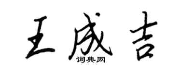 王正良王成吉行书个性签名怎么写