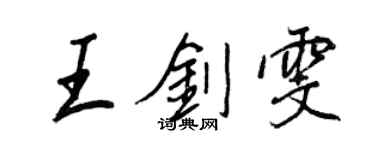 王正良王剑雯行书个性签名怎么写