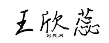 王正良王欣蕊行书个性签名怎么写