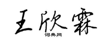 王正良王欣霖行书个性签名怎么写