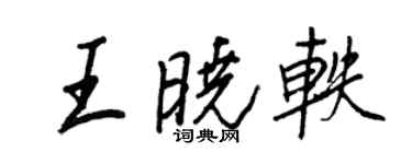 王正良王晓轶行书个性签名怎么写