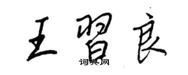 王正良王习良行书个性签名怎么写