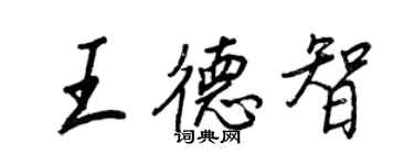 王正良王德智行书个性签名怎么写
