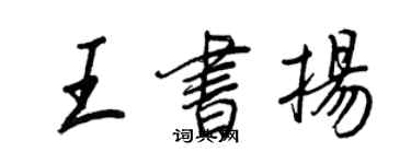 王正良王书扬行书个性签名怎么写