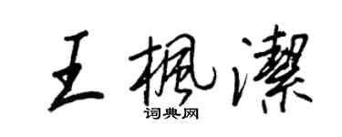 王正良王枫洁行书个性签名怎么写