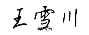 王正良王雪川行书个性签名怎么写