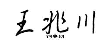 王正良王兆川行书个性签名怎么写