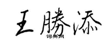 王正良王胜添行书个性签名怎么写