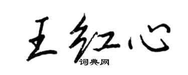 王正良王红心行书个性签名怎么写