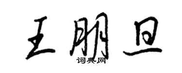 王正良王朋旦行书个性签名怎么写