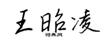 王正良王昭凌行书个性签名怎么写