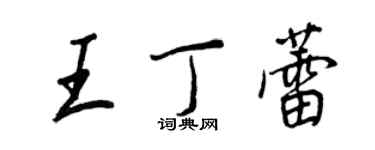 王正良王丁蕾行书个性签名怎么写