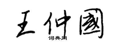王正良王仲国行书个性签名怎么写