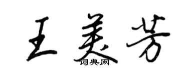 王正良王美芳行书个性签名怎么写