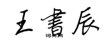 王正良王书辰行书个性签名怎么写